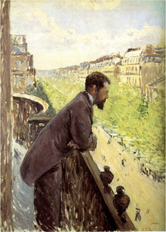 Homme au balcon - Caillebotte.png